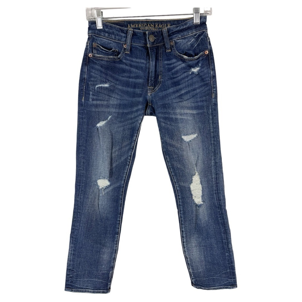 American Eagle Extreme Flex 4 Slim Straight Dark Wash Jeans 26